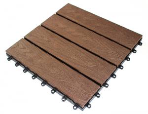 Dark Brown, 3D Deep Embossed Composite DIY Deck Tile