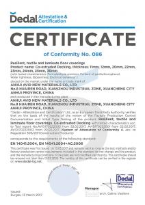 AVID WPC CE Certificate