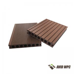 Planche de terrasse creuse composite en plastique bois imperméable